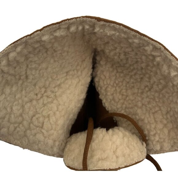 Route 66 Womens Size 9.5 Brown Suede Ankle Boots High Heels Lamb's Lined - Picture 10 of 12